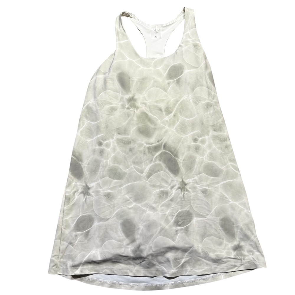 Calia XL energize exercise built in shorts dress aquatic marble white gray - Picture 2 of 9